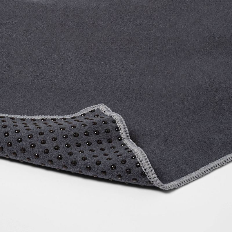 slide 3 of 3, Yoga Mat Towel Gray- All In Motion™, 1 ct