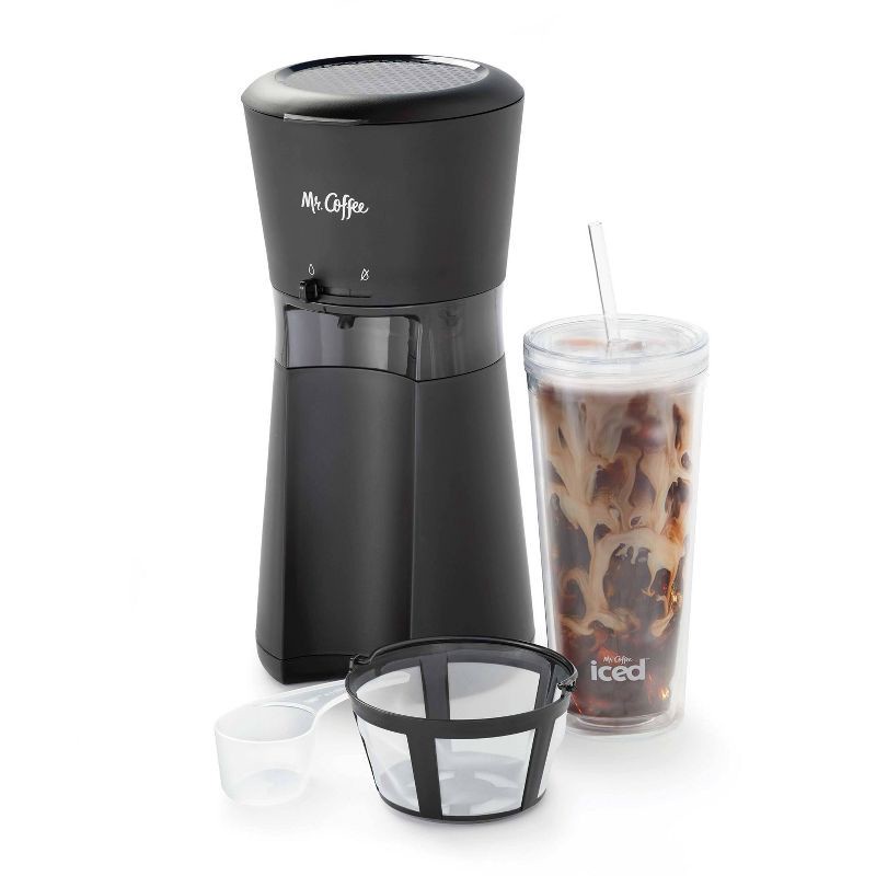 slide 1 of 1, Mr. Coffee Iced Coffee Maker with Reusable Tumbler and Coffee Filter - Black, 1 ct