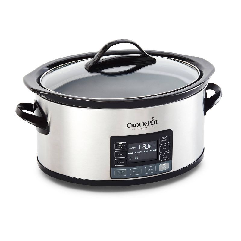 slide 4 of 7, Crock-Pot Crock Pot 6qt My Time Slow Cooker - Silver, 6 qt