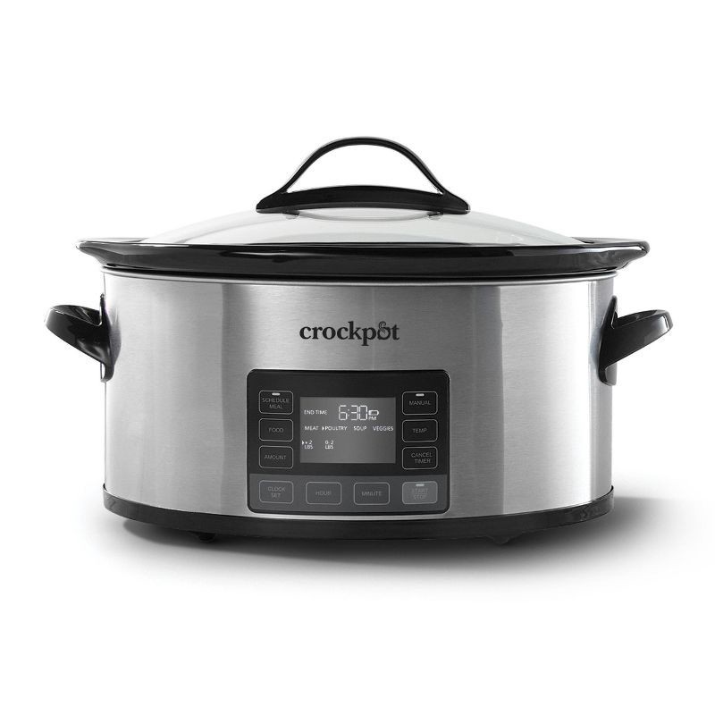 slide 1 of 7, Crock-Pot Crock Pot 6qt My Time Slow Cooker - Silver, 6 qt