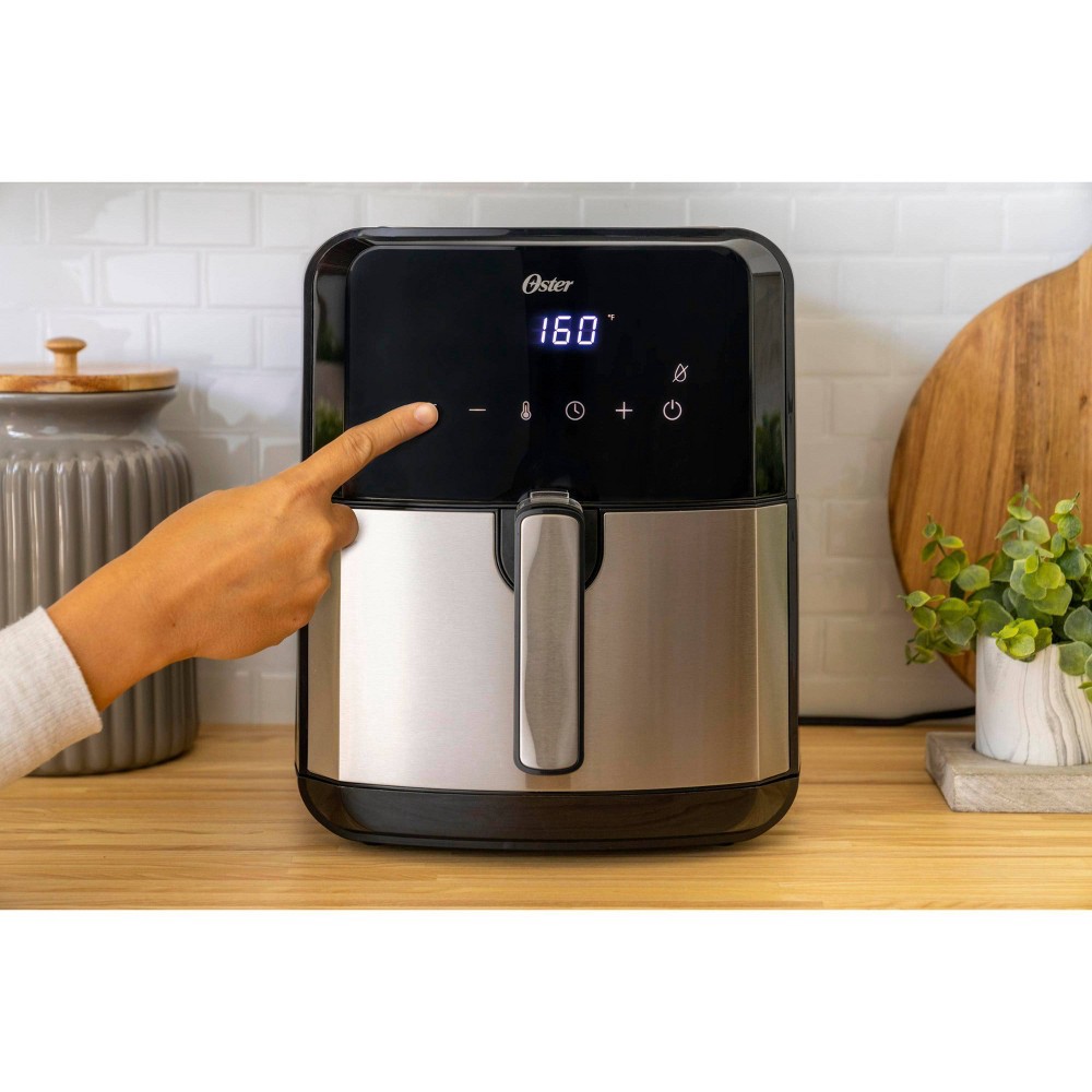 slide 2 of 9, Oster DiamondForce Nonstick XL 5qt Digital Air Fryer with 8 Functions - Black, 5 qt