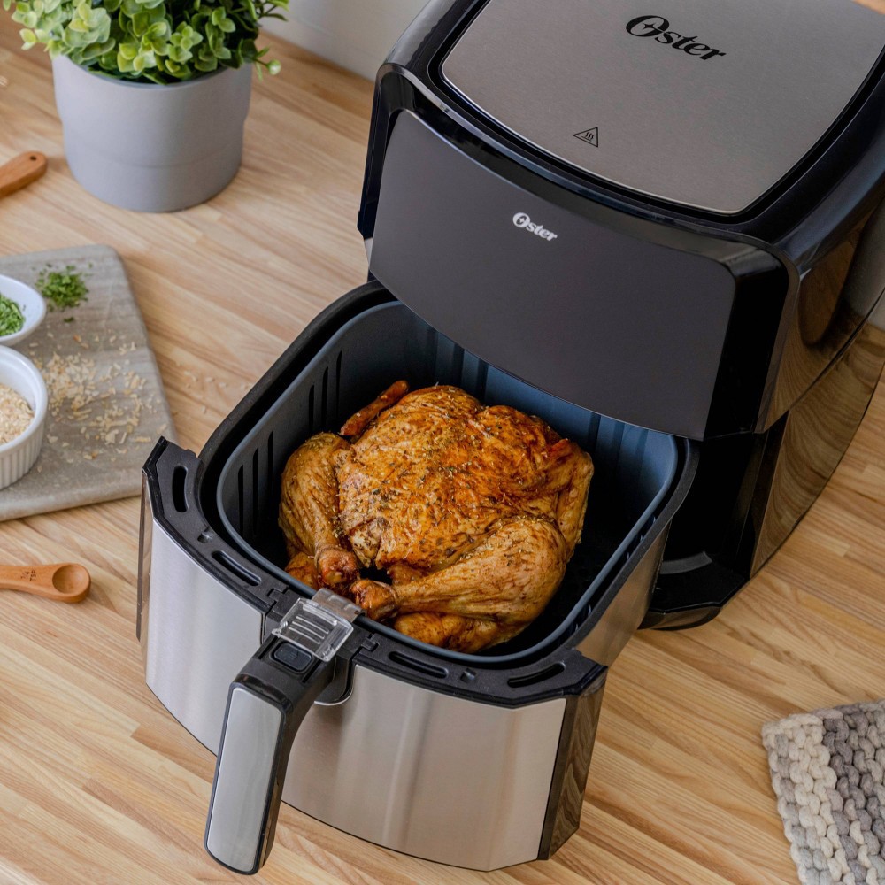slide 9 of 9, Oster DiamondForce Nonstick XL 5qt Digital Air Fryer with 8 Functions - Black, 5 qt