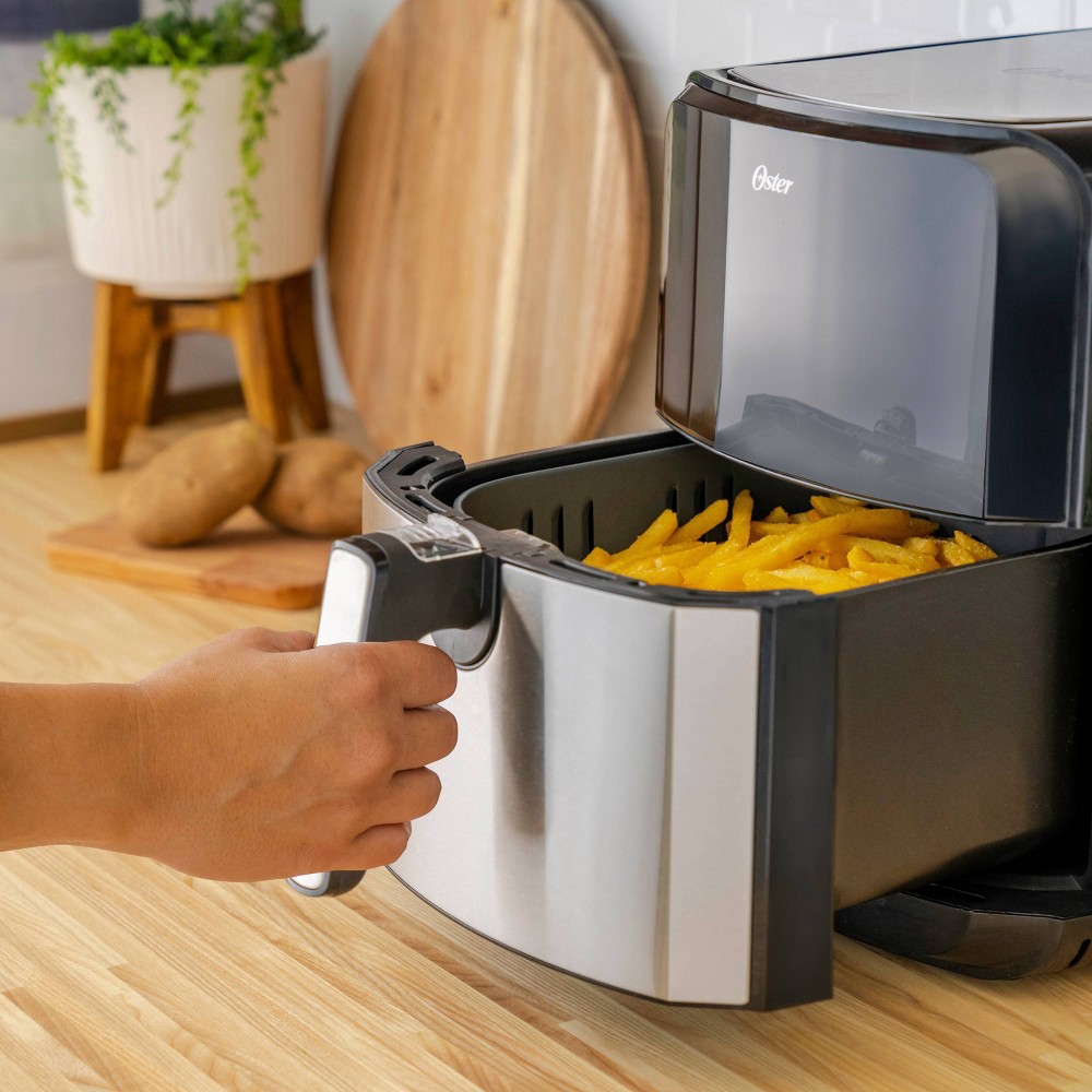 slide 5 of 9, Oster DiamondForce Nonstick XL 5qt Digital Air Fryer with 8 Functions - Black, 5 qt