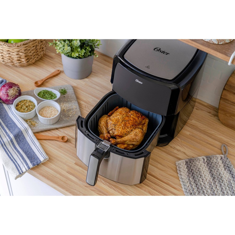 slide 6 of 9, Oster DiamondForce Nonstick XL 5qt Digital Air Fryer with 8 Functions - Black, 5 qt