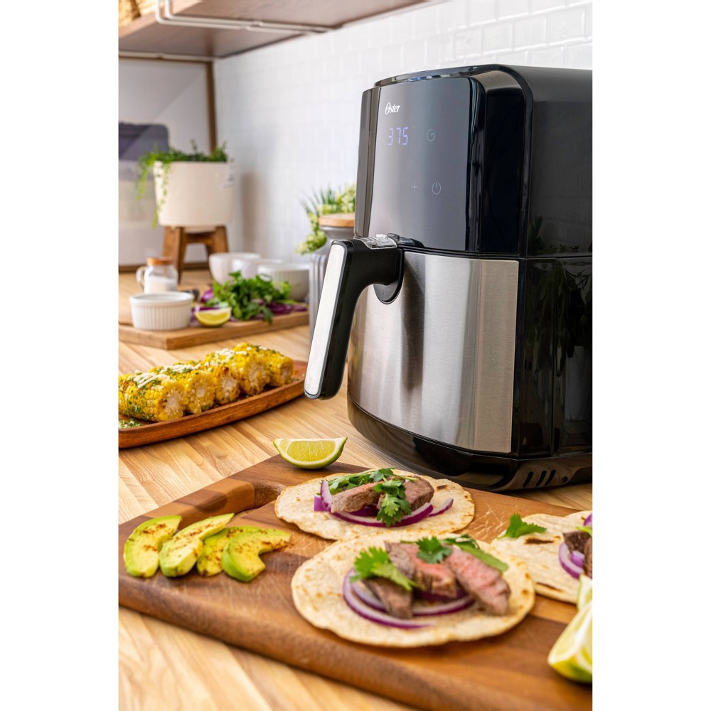 slide 7 of 9, Oster DiamondForce Nonstick XL 5qt Digital Air Fryer with 8 Functions - Black, 5 qt