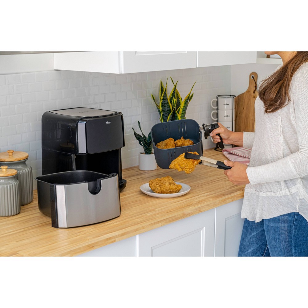 slide 4 of 9, Oster DiamondForce Nonstick XL 5qt Digital Air Fryer with 8 Functions - Black, 5 qt