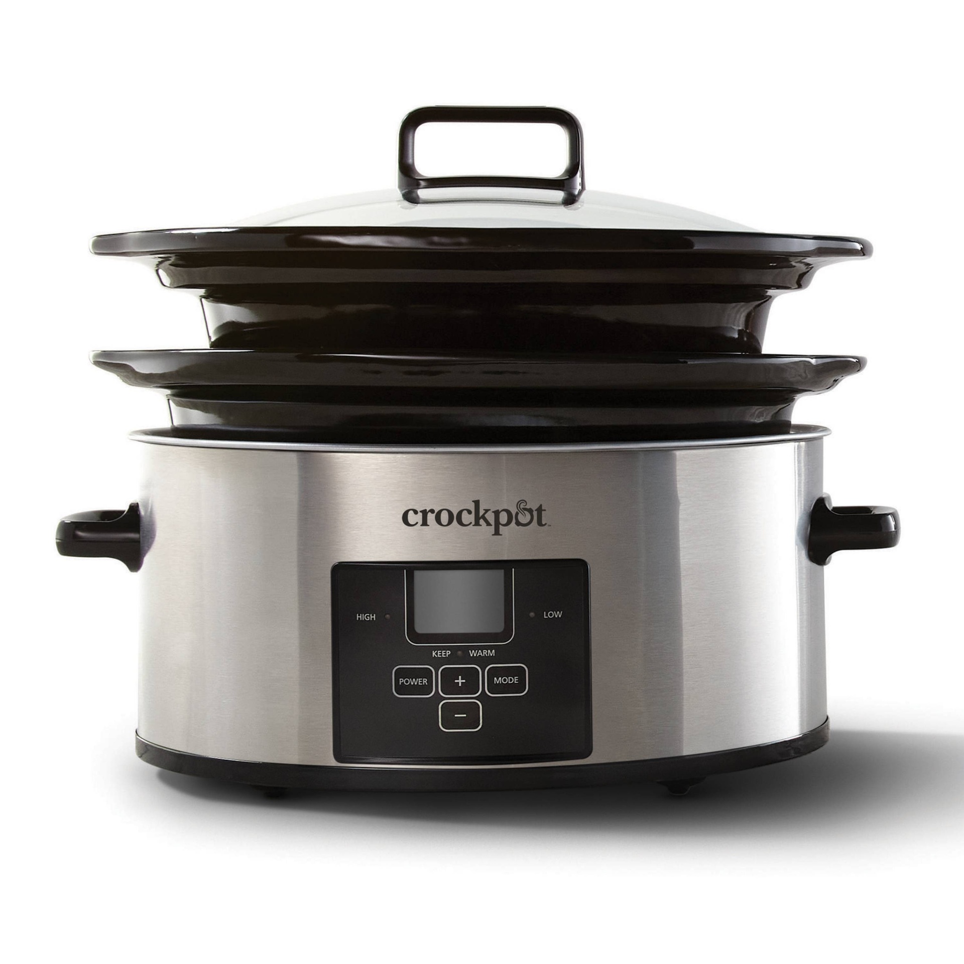 slide 1 of 4, Crock-Pot Crock Pot 6qt Choose-a-Crock Slow Cooker - Silver, 6 qt
