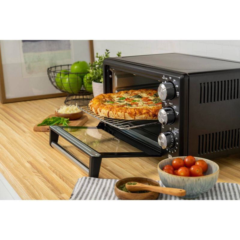slide 3 of 6, Oster Countertop Convection and 4-Slice Toaster Oven – Matte Black, 1 ct