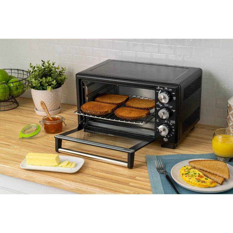slide 5 of 6, Oster Countertop Convection and 4-Slice Toaster Oven – Matte Black, 1 ct