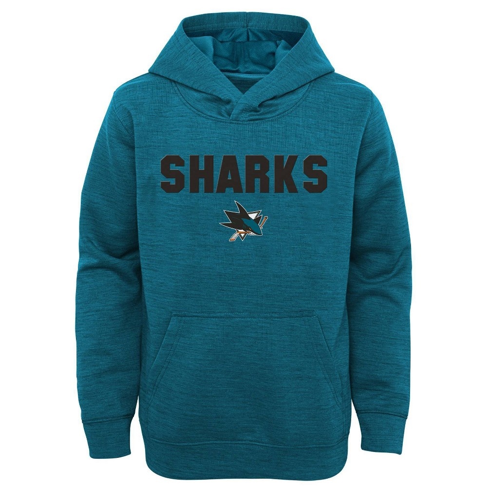 slide 2 of 3, NHL San Jose Sharks Boys' Goal Scorer Poly Hoodie - XL, 1 ct