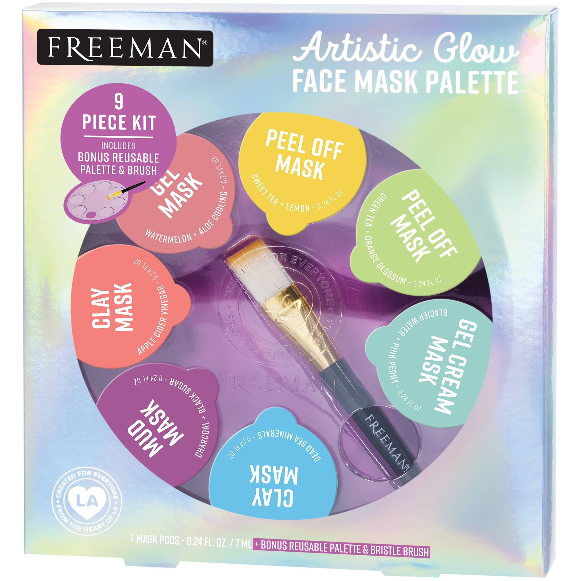 slide 1 of 4, Freeman Artistic Glow Face Mask Palette, 9 ct