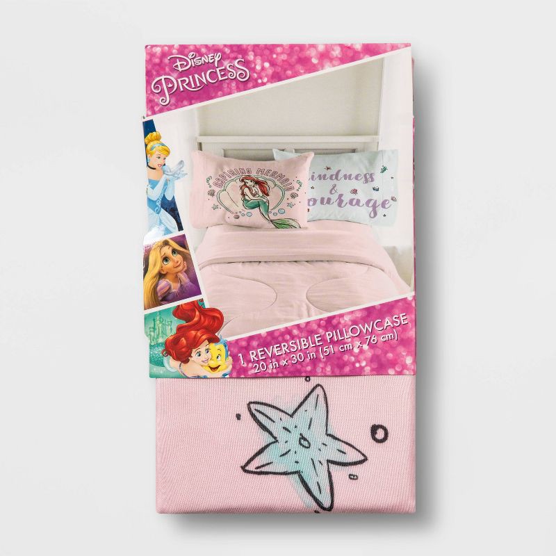 slide 3 of 3, Disney Princess Mermaid Kids' Pillowcase, 1 ct