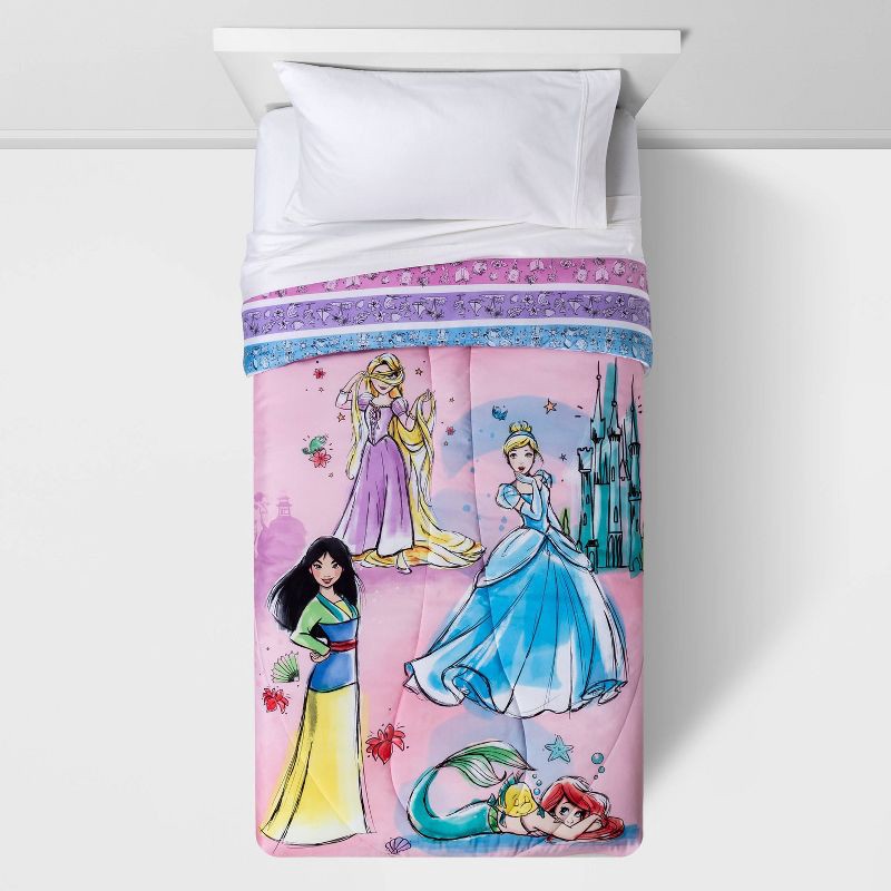 slide 3 of 4, Twin Disney Princess Fairytales and Dreams Reversible Kids' Comforter, 1 ct