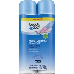 slide 1 of 1, Beauty 360 Moisturizing Shave Gel Twin Pack, 14 oz