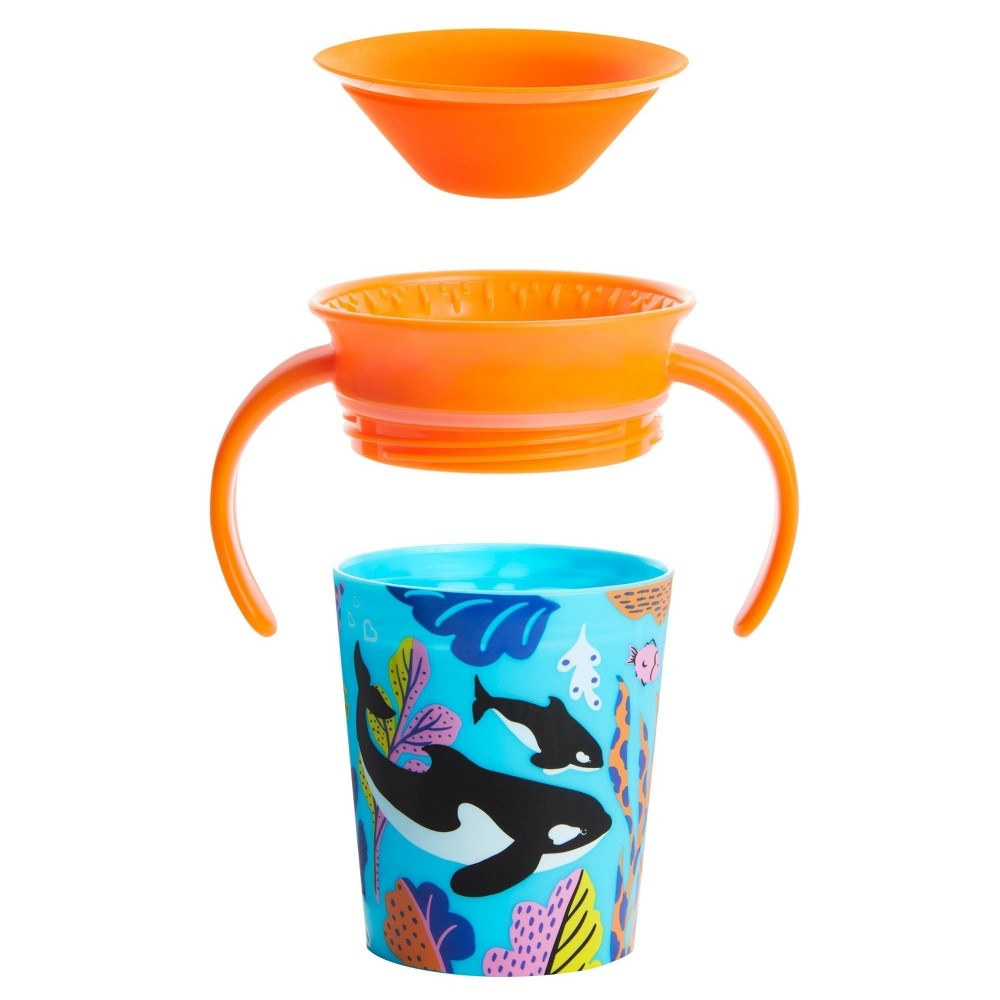 Munchkin Miracle 360 WildLove Trainer Cup, 6 oz, Orca