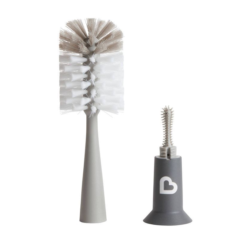 slide 1 of 7, Munchkin Bristle Bottle Brush - Gray, 1 ct