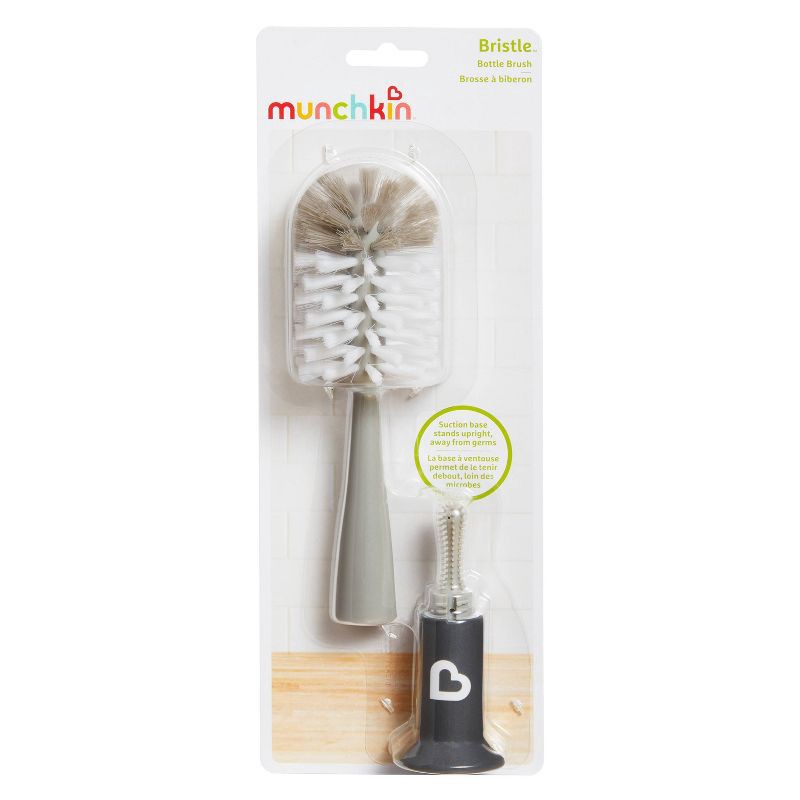 slide 5 of 7, Munchkin Bristle Bottle Brush - Gray, 1 ct
