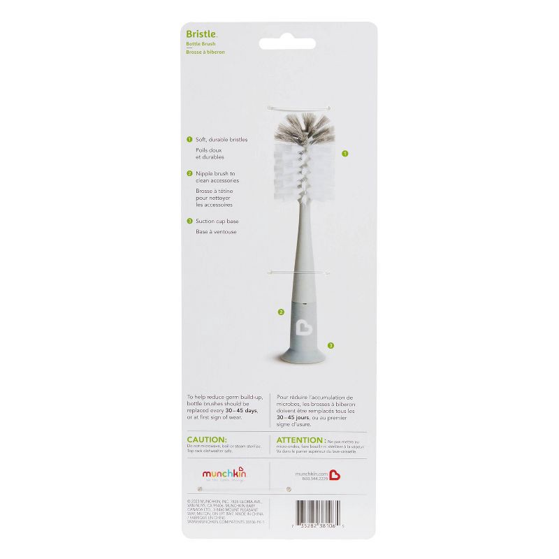 slide 6 of 7, Munchkin Bristle Bottle Brush - Gray, 1 ct