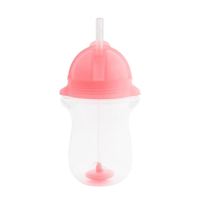 slide 1 of 5, Munchkin Click Lock Weighted Straw Cup - 10oz - Pink, 10 oz