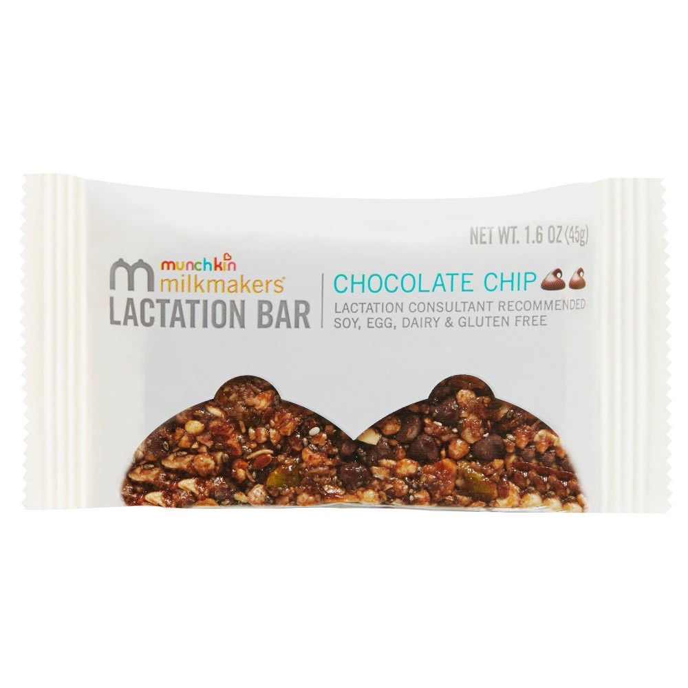 slide 3 of 6, Munchkin Milkmakers Lactation Bars Gluten Free - Chocolate Chip, 6 ct, 9.6 oz