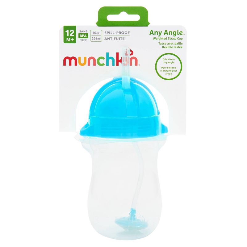 slide 5 of 5, Munchkin Click Lock Weighted Straw Cup - 10oz - Blue, 10 oz