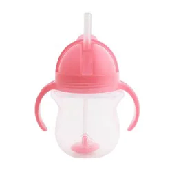 Munchkin Click Lock Weighted Straw Trainer Cup - 7oz - Pink