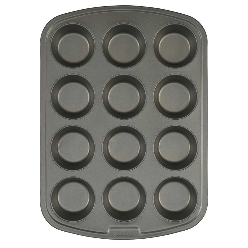 slide 1 of 7, GoodCook Ready Nonstick 12 Cup Muffin Pan, 1 ct