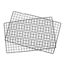 GoodCook Ready 2pk Cooling Racks: Nonstick Steel Baking & Cookie Wire Racks, Hand Wash, 16"x10.3", Black