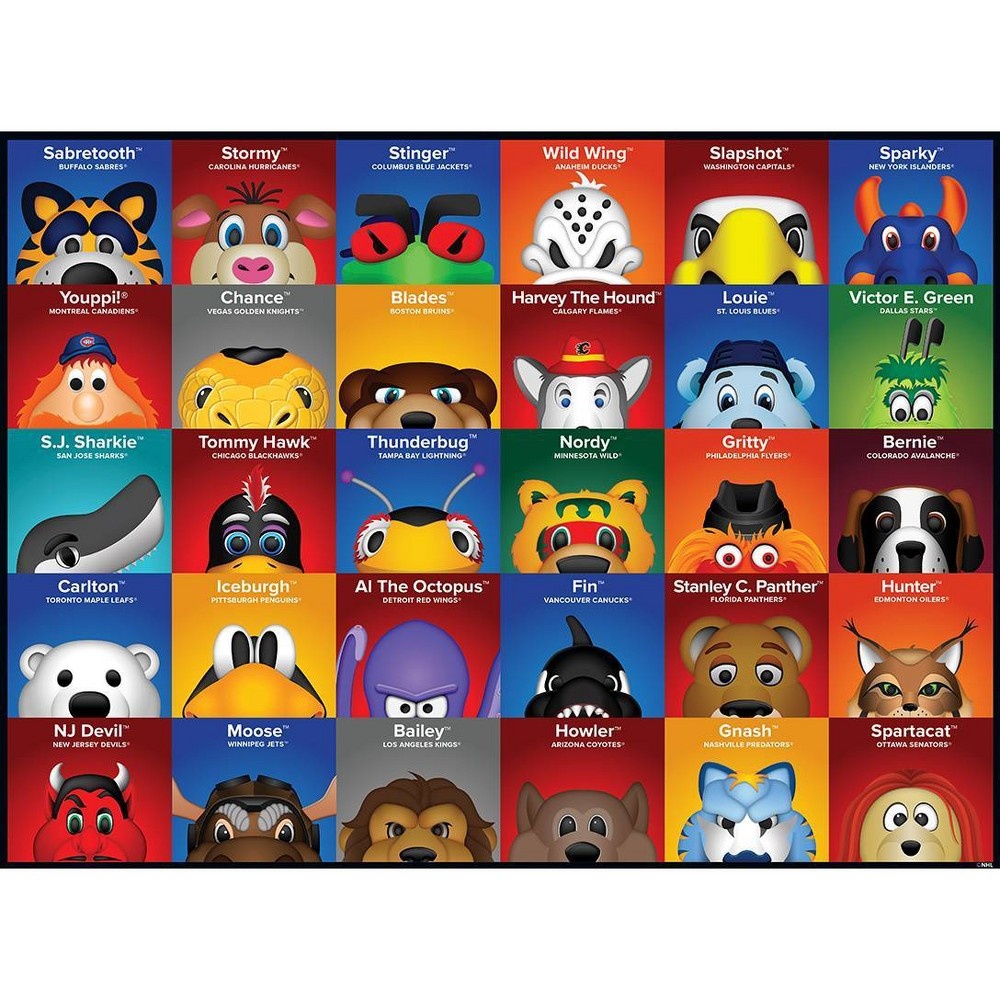 slide 2 of 3, NHL Mascot Puzzle, 100 ct