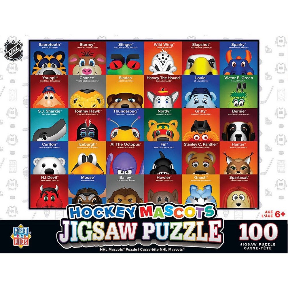 slide 3 of 3, NHL Mascot Puzzle, 100 ct