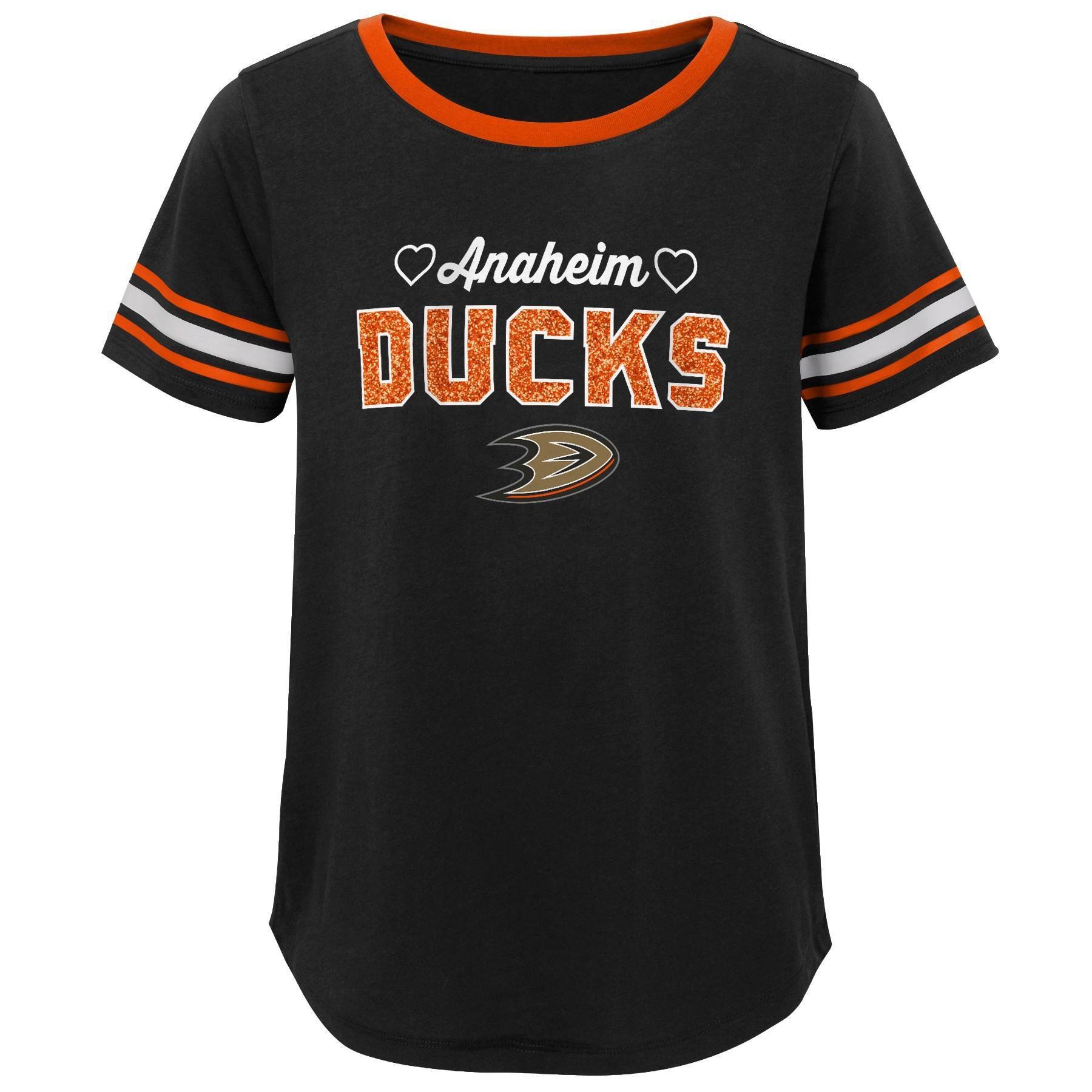 slide 1 of 1, NHL Anaheim Ducks Girls' Netminder Fashion T-Shirt - XL, 1 ct