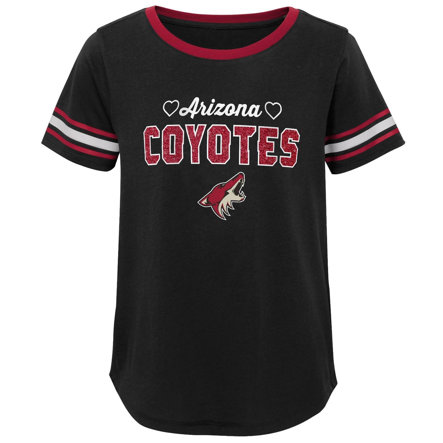 slide 1 of 1, NHL Arizona Coyotes Girls' Netminder Fashion T-Shirt - XL, 1 ct