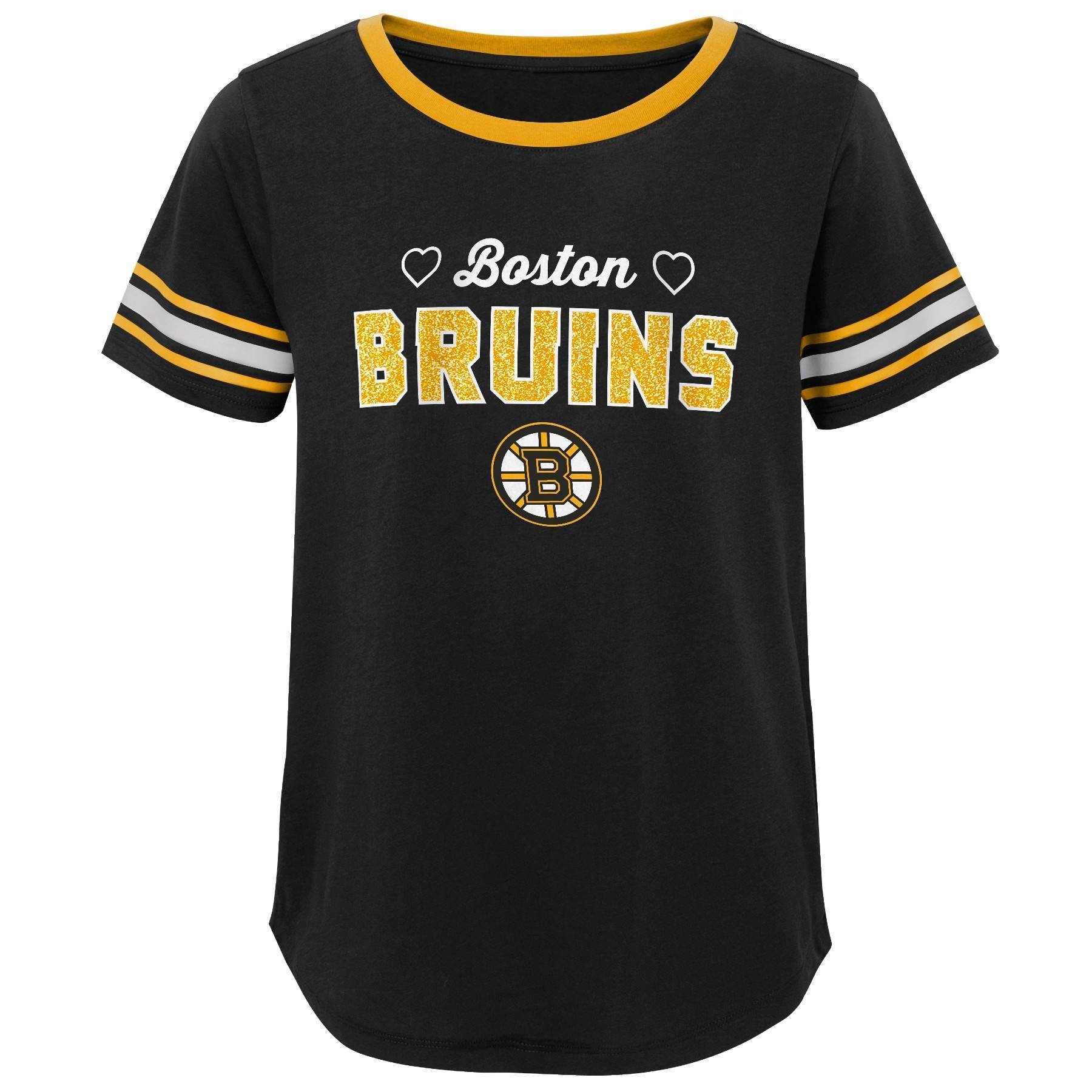 slide 1 of 1, NHL Boston Bruins Girls' Netminder Fashion T-Shirt - XL, 1 ct