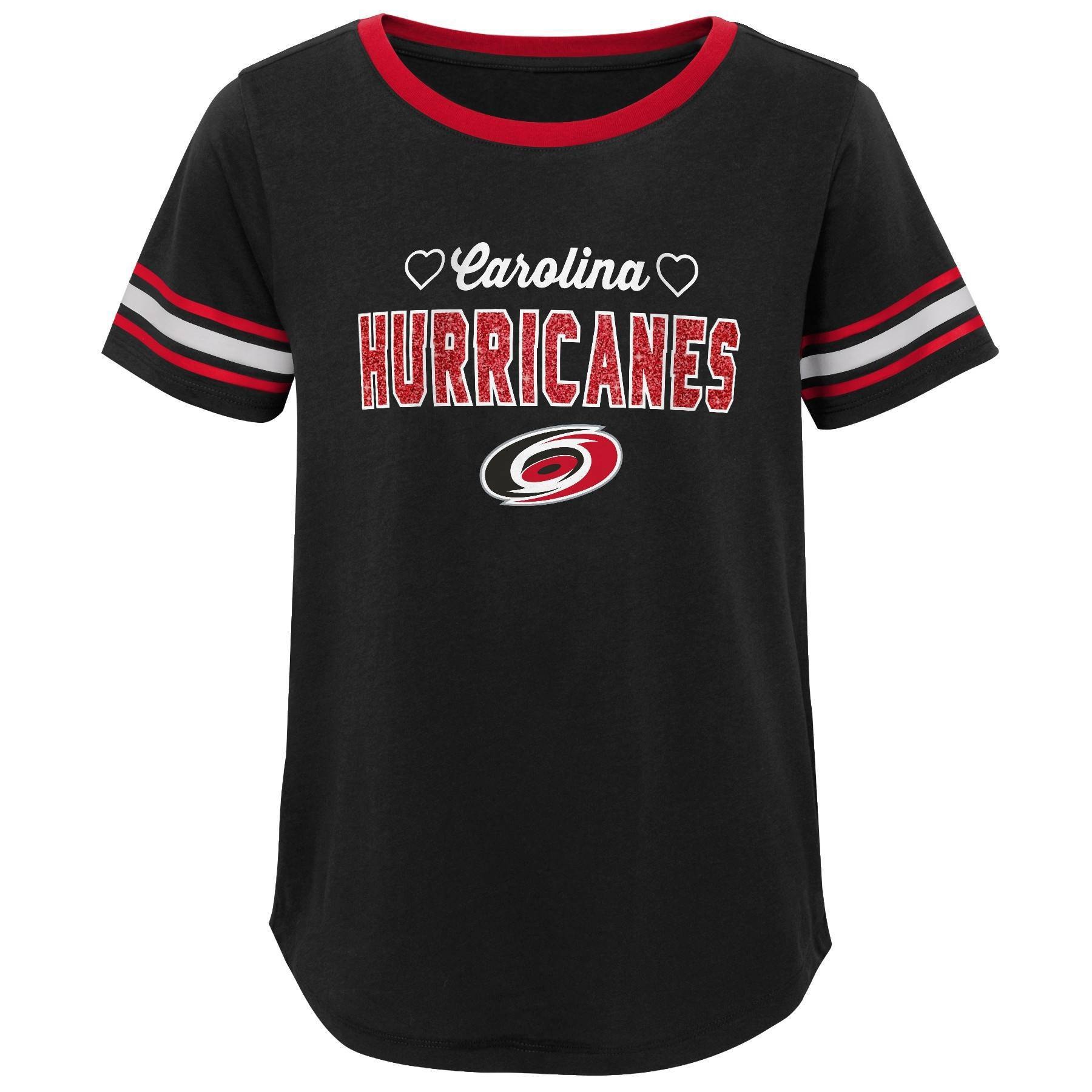 slide 1 of 1, NHL Carolina Hurricanes Girls' Netminder Fashion T-Shirt - XL, 1 ct