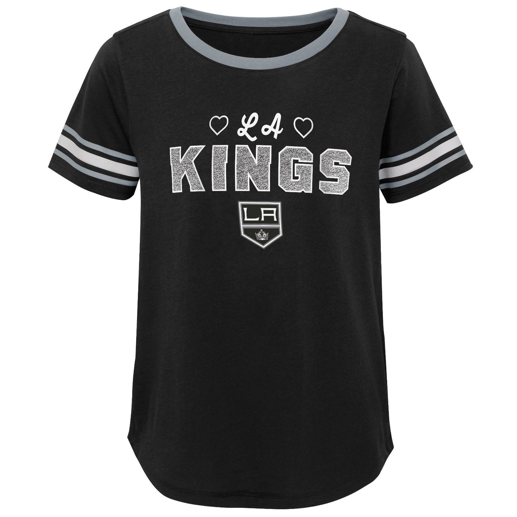 slide 1 of 1, NHL Los Angeles Kings Girls' Netminder Fashion T-Shirt - XL, 1 ct