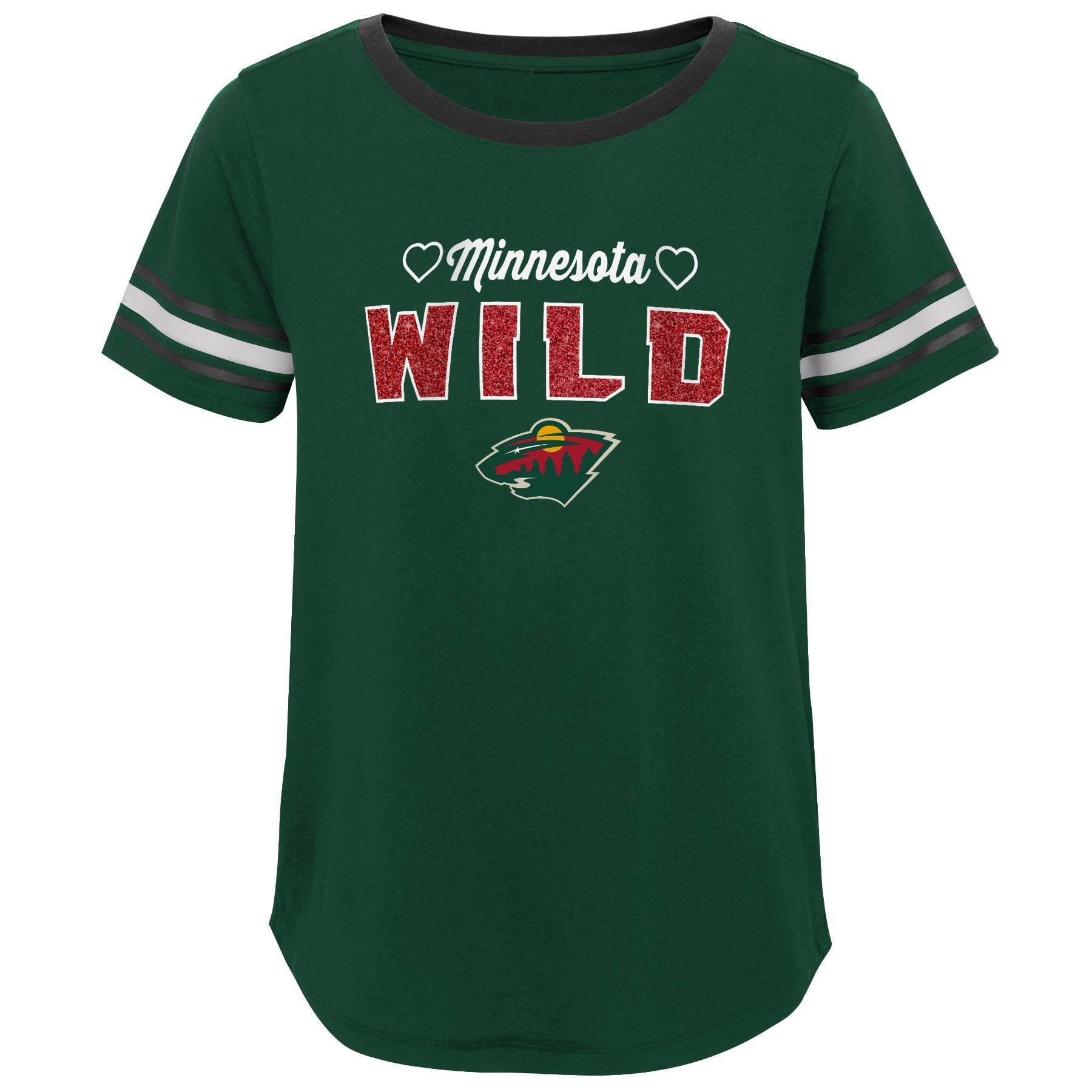 slide 1 of 1, NHL Minnesota Wild Girls' Netminder Fashion T-Shirt - XL, 1 ct