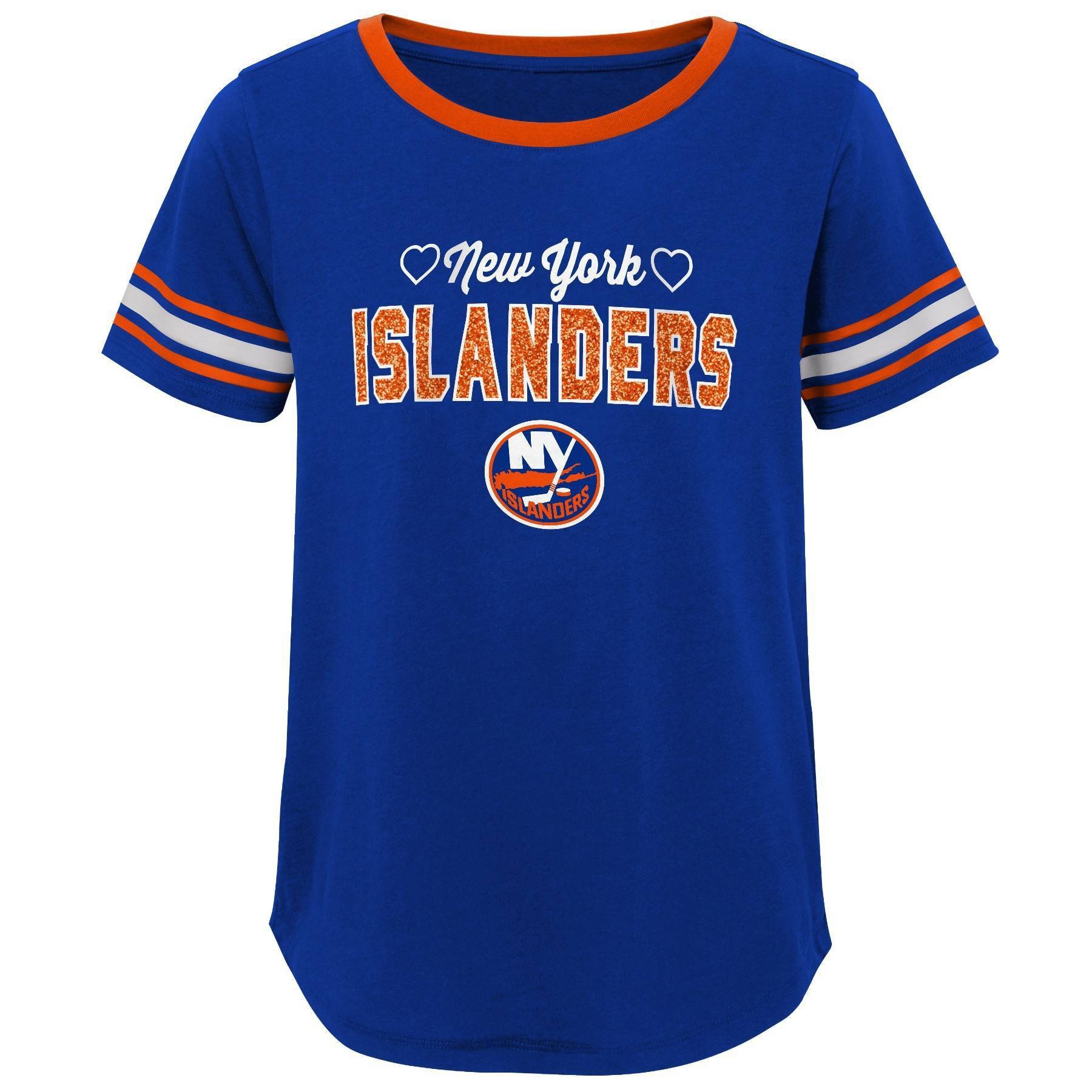 slide 1 of 1, NHL New York Islanders Girls' Netminder Fashion T-Shirt - XL, 1 ct