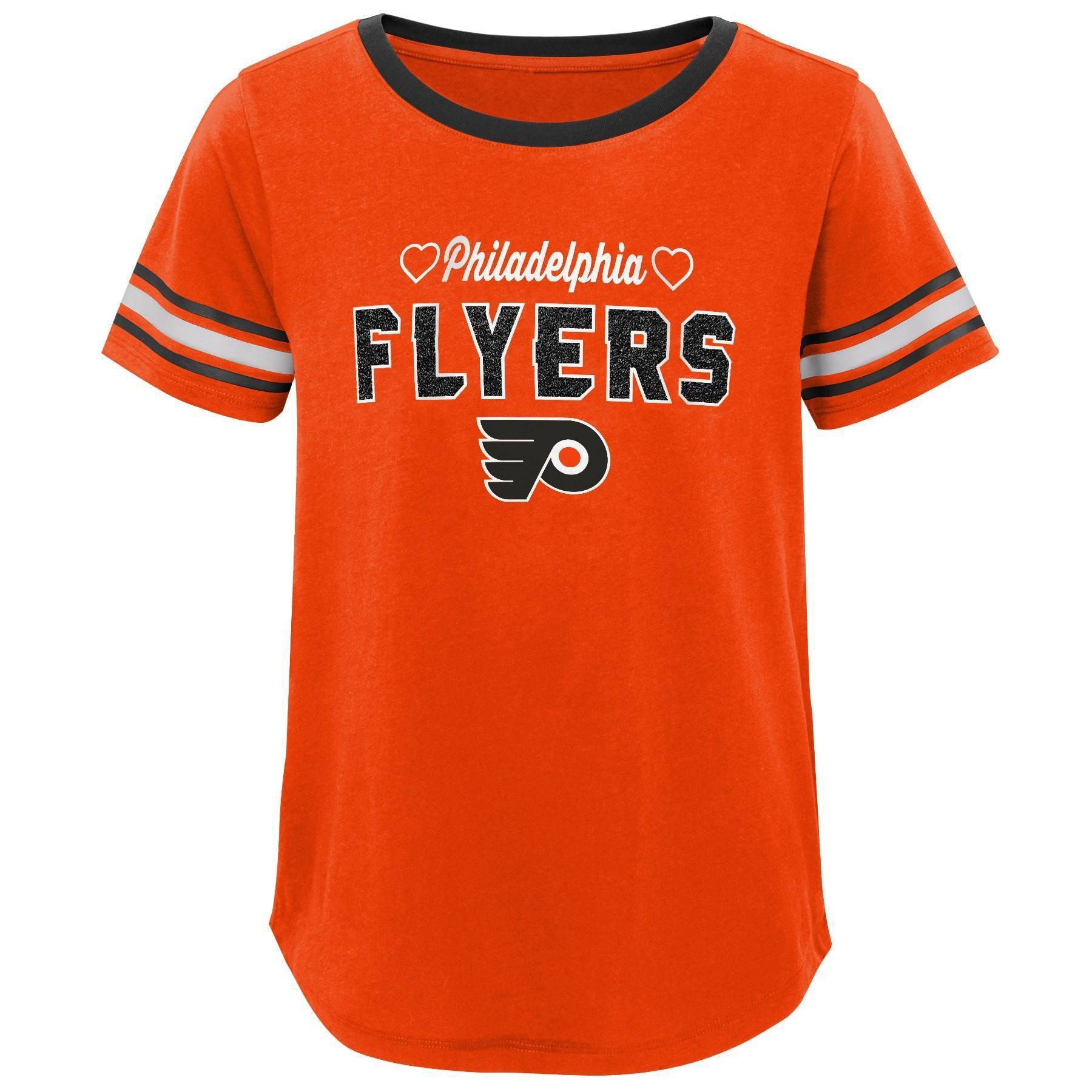 slide 1 of 1, NHL Philadelphia Flyers Girls' Netminder Fashion T-Shirt - XL, 1 ct