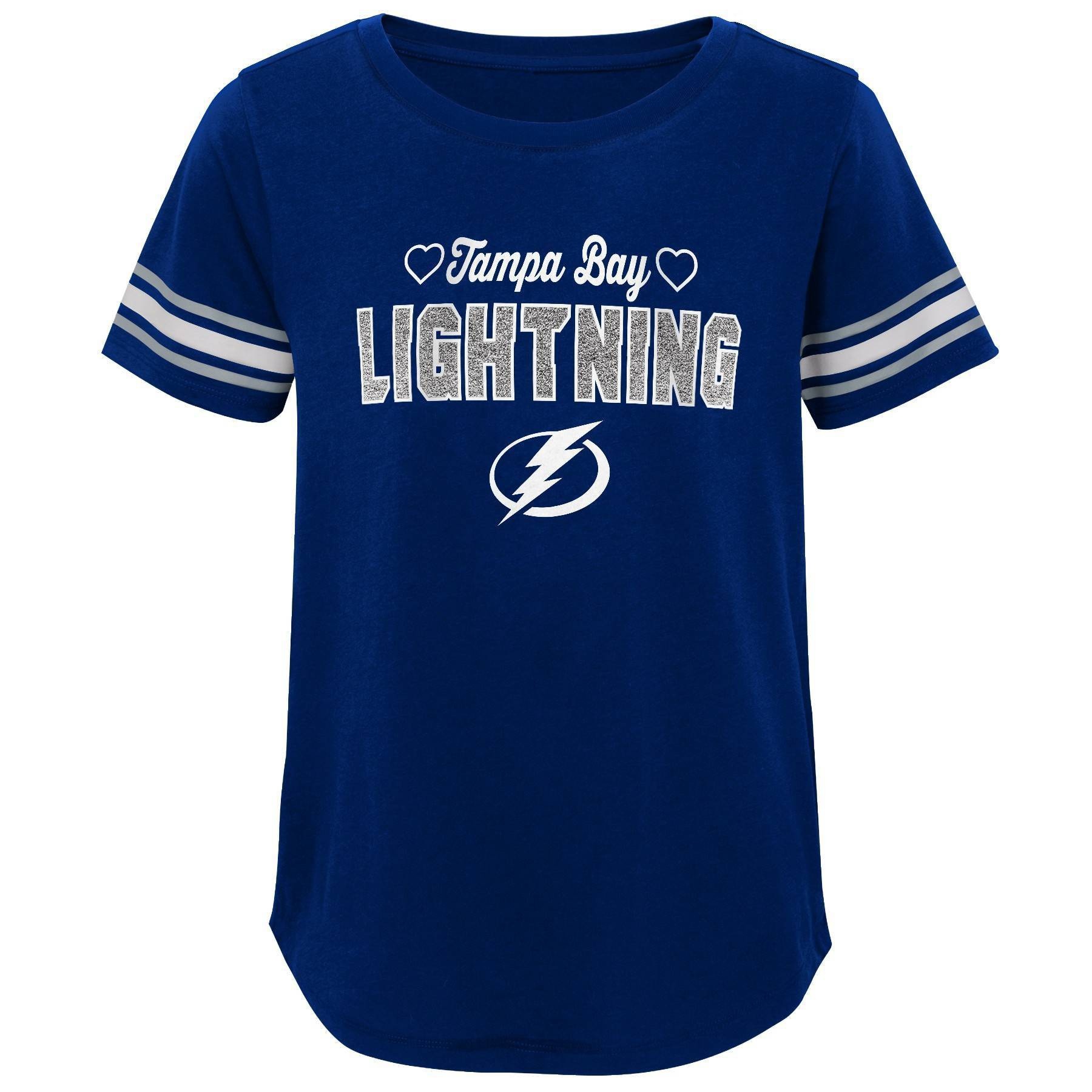 slide 1 of 1, NHL Tampa Bay Lightning Girls' Netminder Fashion T-Shirt - XL, 1 ct