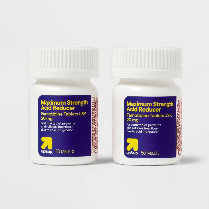 slide 4 of 6, Famotidine Max Strength Twin Pack - 100ct - up&up™, 100 ct