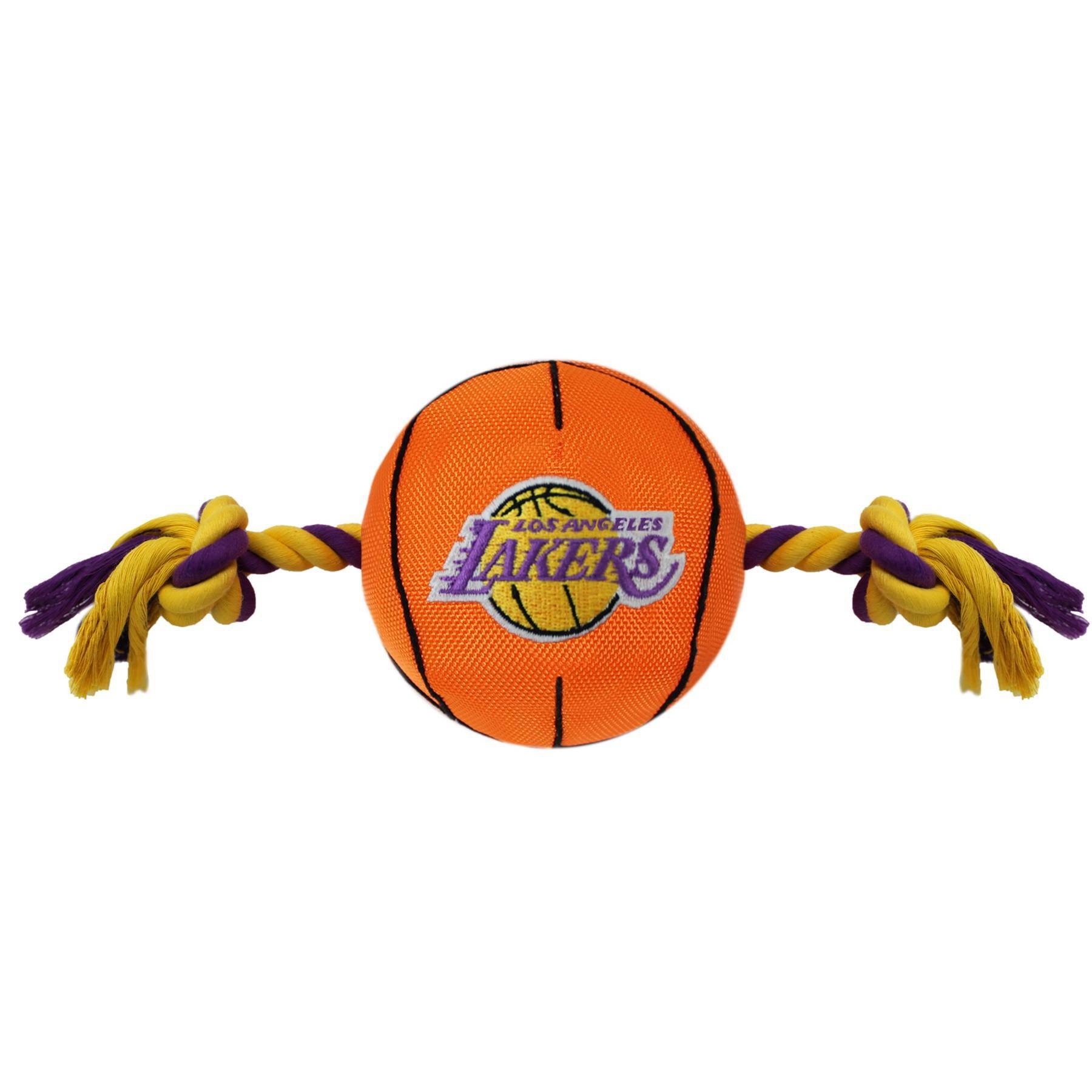 slide 1 of 1, NBA Los Angeles Lakers Basketball Rope Toy, 1 ct