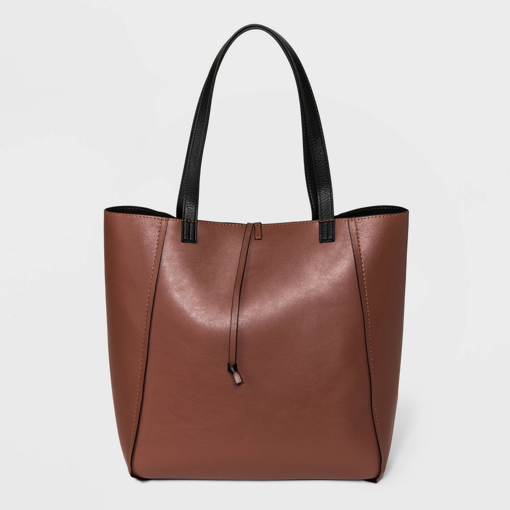 slide 3 of 3, Small Reversible Tote Handbag - A New Day Black/Brown, 1 ct