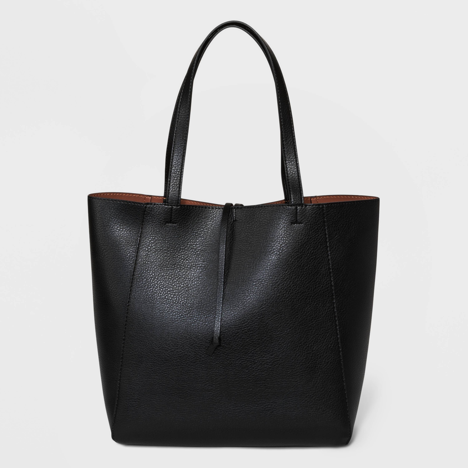 slide 1 of 3, Small Reversible Tote Handbag - A New Day Black/Brown, 1 ct