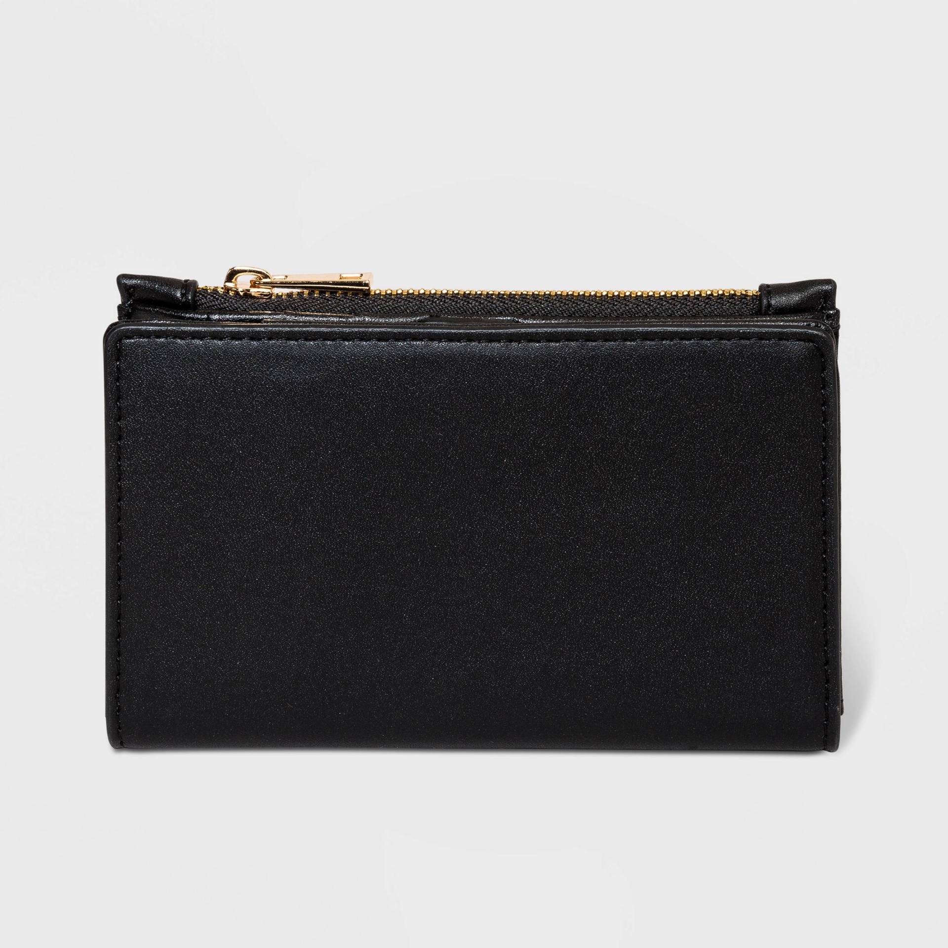 slide 1 of 2, Women's Small Bifold Wallet - A New Day Black, 1 ct