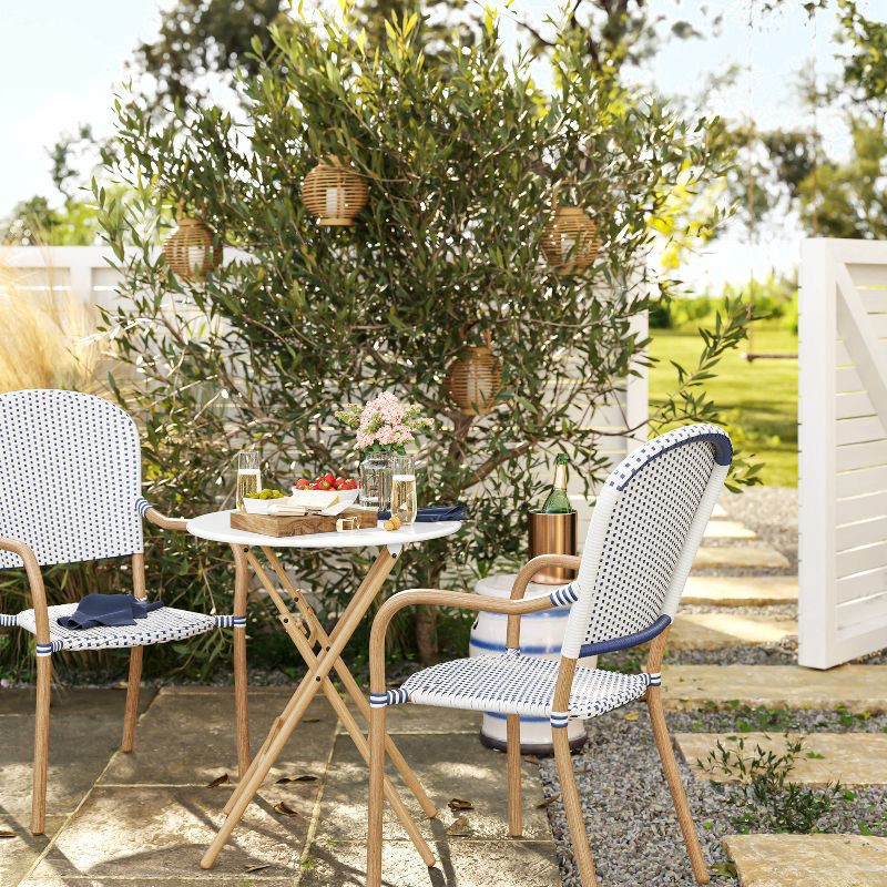 slide 7 of 7, French Cafe Folding Round Patio Bistro Table - Threshold™, 1 ct