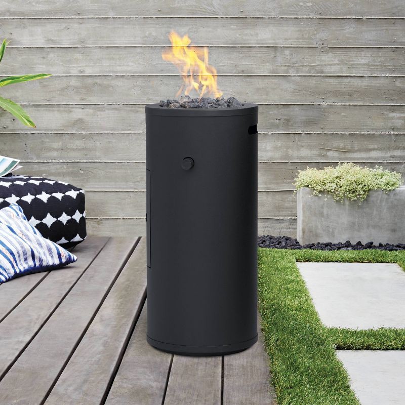 slide 4 of 4, 22" Round Metal Outdoor Column Fire Pit - Threshold™, 1 ct