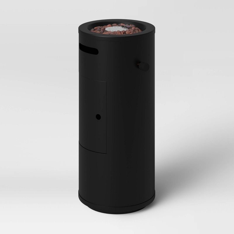 slide 1 of 4, 22" Round Metal Outdoor Column Fire Pit - Threshold™, 1 ct