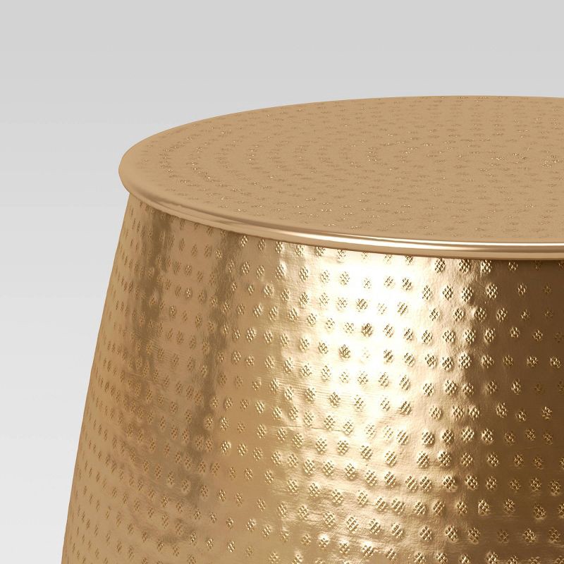 slide 2 of 3, Hammered Metal Storage Patio Accent Table - Threshold™, 1 ct