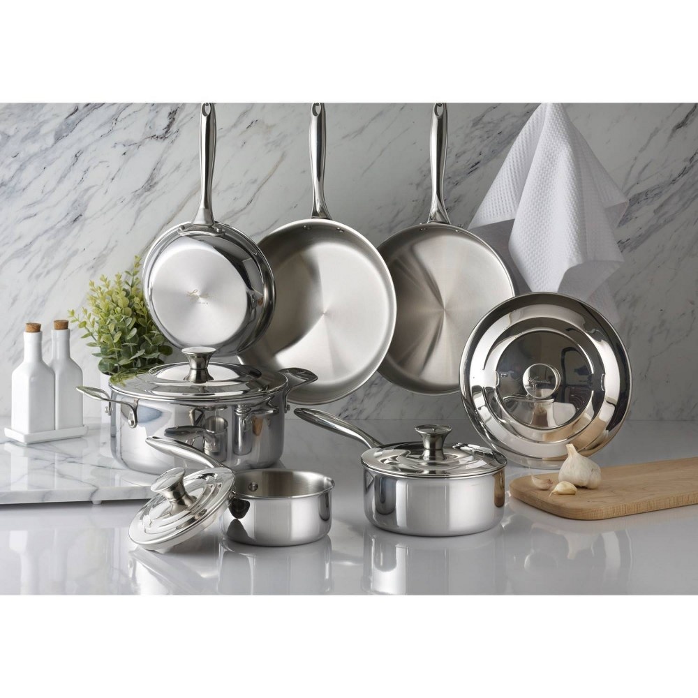 slide 9 of 10, Lagostina Expert Clad Cookware Set, 10 ct