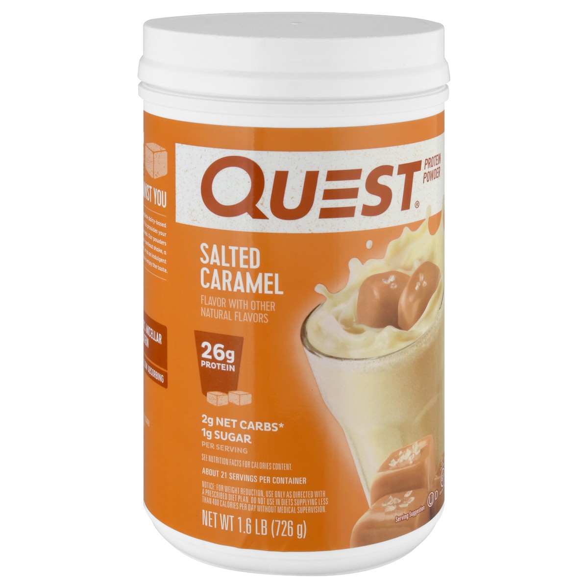 slide 2 of 9, Quest Salted Caramel Protein Powder, 1.6 lb